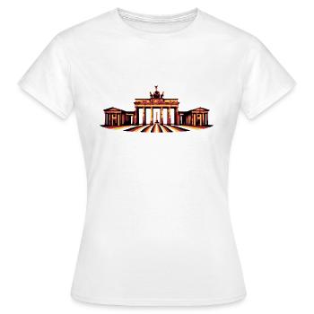 Brandenburg Gate / Brandenburger Tor (Berlin) - Women's T-Shirt - white - Front - AI Model Female 172 dark (172cm)