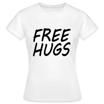 Free hugs - Women's T-Shirt - white - Front - AI Model Female 172 dark (172cm)