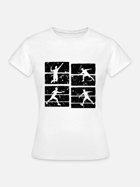 Badminton Set - Frauen T-Shirt - Weiß