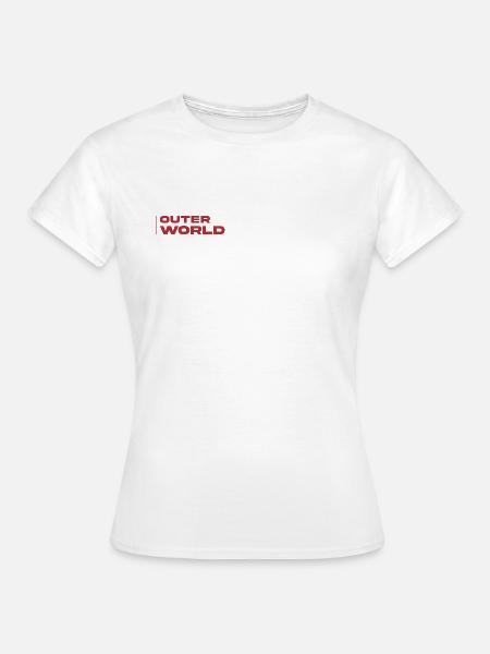 Outer World Retro Typo - Frauen T-Shirt - Weiß