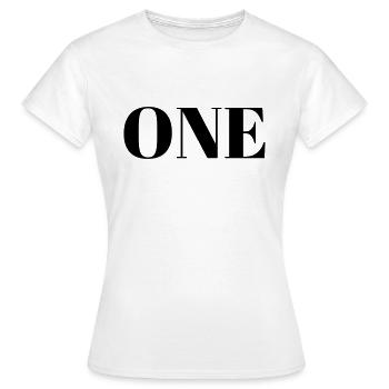 ONE - Women's T-Shirt - white - Front - AI Model Female 172 dark (172cm)