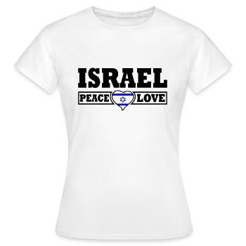 Israel - T-shirt Femme - blanc - Devant - AI Model Female 172 dark (172cm)