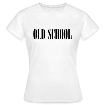 OLD SCHOOL - Frauen T-Shirt - Weiß - Vorne - AI Model Female 172 dark (172cm)