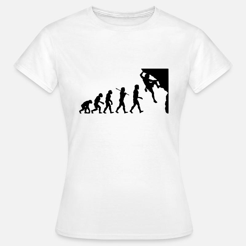 Rock Climbing Evolution - T-shirt Femme - blanc