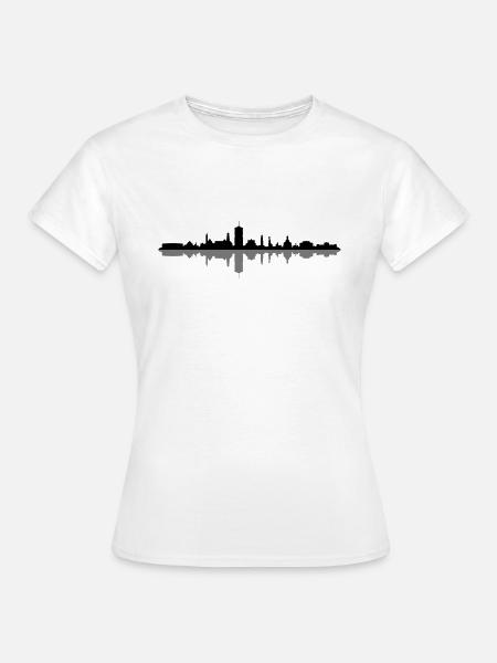 Skyline - Augsburg - Frauen T-Shirt - Weiß