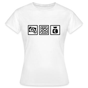 Banquier - T-shirt Femme - blanc - Devant - AI Model Female 172 dark (172cm)