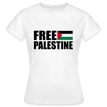 Free palestine - Frauen T-Shirt - Weiß - Vorne - AI Model Female 172 dark (172cm)