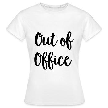 Bureau - T-shirt Femme - blanc - Devant - AI Model Female 172 dark (172cm)