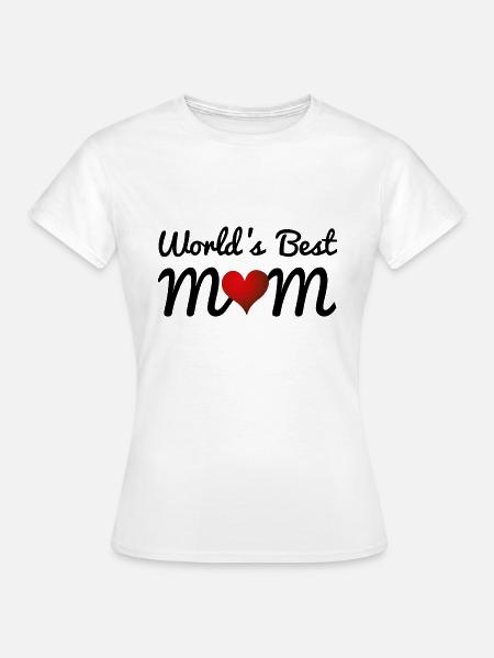 Verdens beste mamma - Dame-T-shirt - hvid
