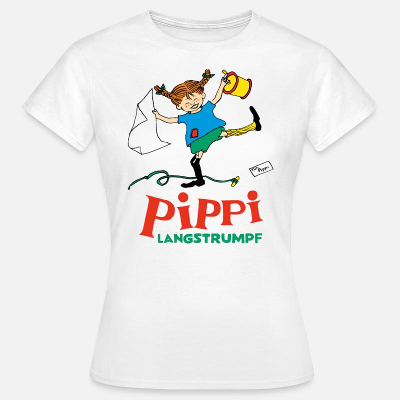 Pippi Langstrømpe Pippi har det gøy - T-skjorte for kvinner - hvit