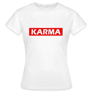 Karma - T-shirt Femme - blanc - Devant - AI Model Female 172 dark (172cm)