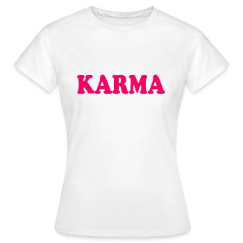 Karma - T-shirt Femme - blanc - Devant - AI Model Female 172 dark (172cm)
