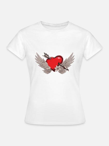 Gebrochenes Herz - Frauen T-Shirt - Weiß