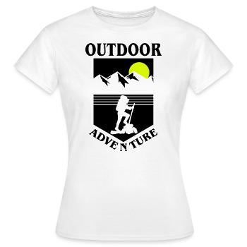 Outdoor Adventure bw - T-shirt Femme - blanc - Devant - AI Model Female 172 dark (172cm)