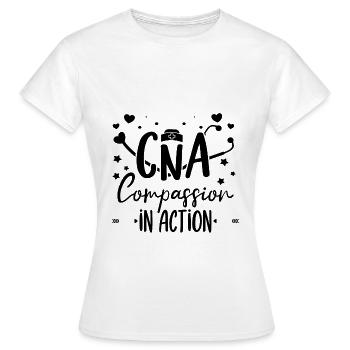 CNA Nursing Certified Nurse Assistant Life Gifts - Women's T-Shirt - white - Front - AI Model Female 172 dark (172cm)