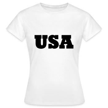 États-Unis - T-shirt Femme - blanc - Devant - AI Model Female 172 dark (172cm)