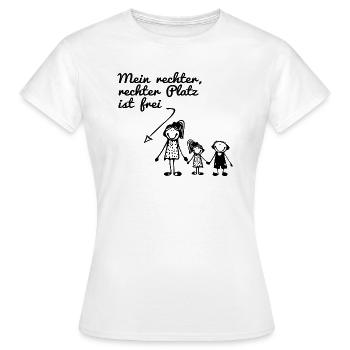 Mein rechter Platz Frau schwarz - Frauen T-Shirt - Weiß - Vorne - AI Model Female 172 dark (172cm)