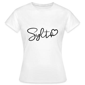 Sylt Heartbeat Mer du Nord Sylt - T-shirt Femme - blanc - Devant - AI Model Female 172 dark (172cm)