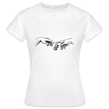 Dés La création d’Adams Dice Player - T-shirt Femme - blanc - Devant - AI Model Female 172 dark (172cm)
