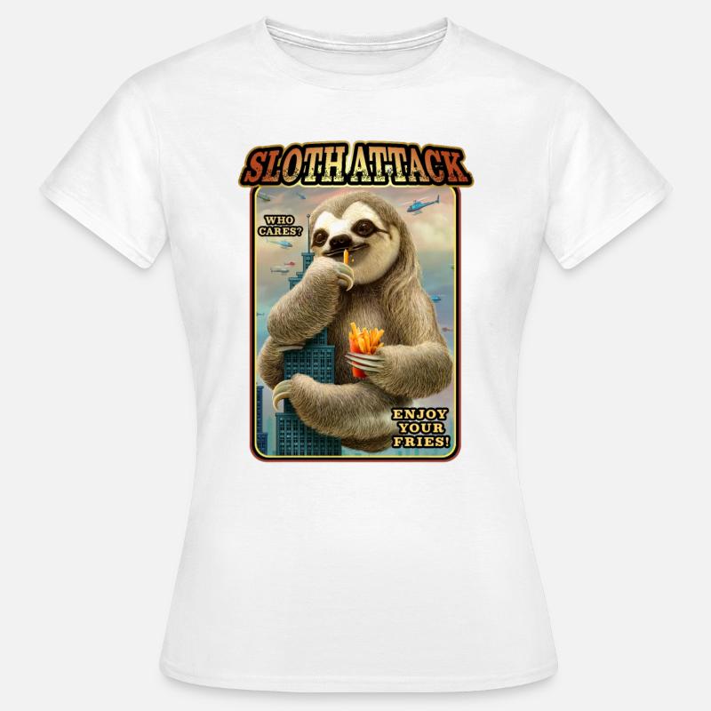SLOTH ATTACK CHAPTER 1 - Women's T-Shirt - white