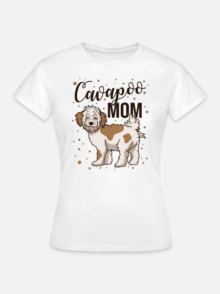 Cavapoo Mamma-nette Hundebesitzer-Haustier-Liebhaber-Grafik - Frauen T-Shirt - Weiß