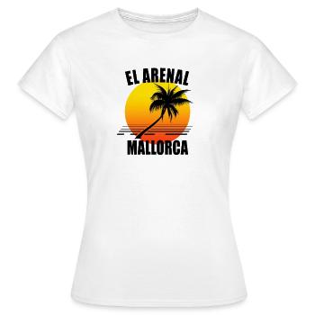 El Arenal Mallorca - Frauen T-Shirt - Weiß - Vorne - AI Model Female 172 dark (172cm)