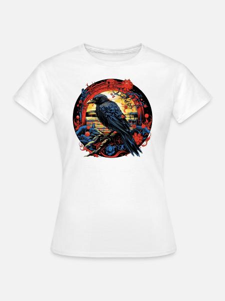 Folklore, Krähenmärchen, Symbole - Frauen T-Shirt - Weiß