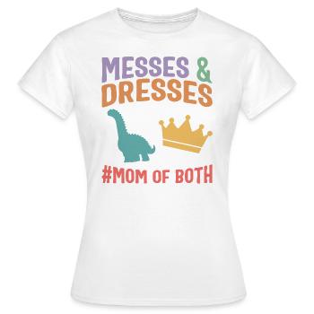 Chemise Mère, Messes Et Robes Maman Des Deux - T-shirt Femme - blanc - Devant - AI Model Female 172 dark (172cm)