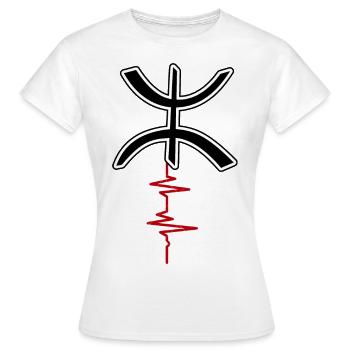 Amazigh Berbère - T-shirt Femme - blanc - Devant - AI Model Female 172 dark (172cm)