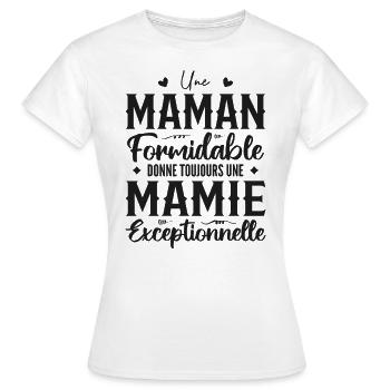 Erstaunliche Mutter gibt eine hervorragende Oma - Frauen T-Shirt - Weiß - Vorne - AI Model Female 172 dark (172cm)