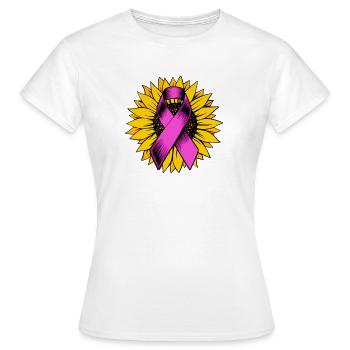 Brustkrebs Krebs - Frauen T-Shirt - Weiß - Vorne - AI Model Female 172 dark (172cm)
