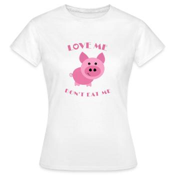 Love me, do not eat me - Women's T-Shirt - white - Front - AI Model Female 172 dark (172cm)