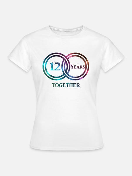 12 Years together - Frauen T-Shirt - Weiß