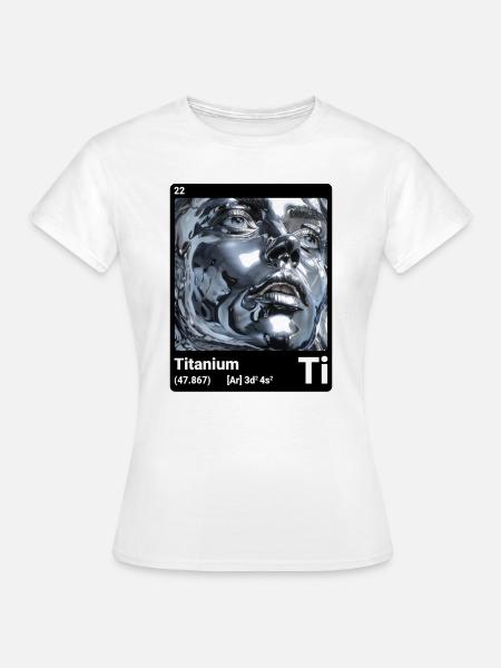 AI am Titanium (bk) - Frauen T-Shirt - Weiß