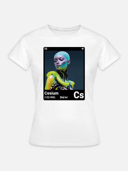 AI am Cäsium (bk) - Frauen T-Shirt - Weiß