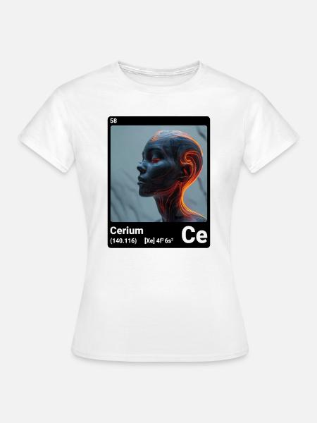 AI am Cerium (bk) - Frauen T-Shirt - Weiß