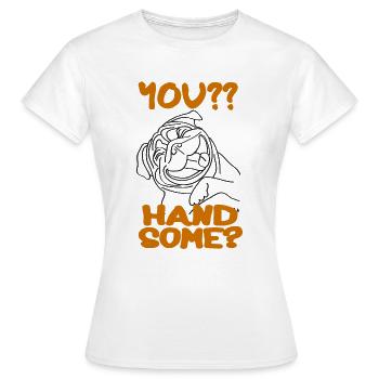 T-shirt De bouffe riant - T-shirt Femme - blanc - Devant - AI Model Female 172 dark (172cm)