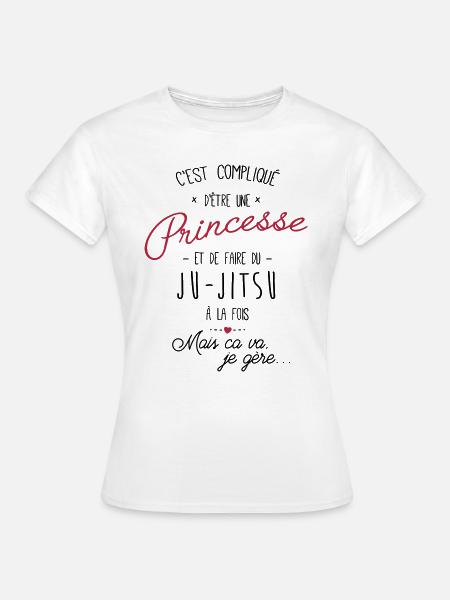 princesse et Ju-Jitsu - T-shirt Femme - blanc