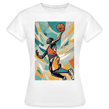 Éclat de Slam Dunk Coloré - T-shirt Femme - blanc - Devant - AI Model Female 172 dark (172cm)