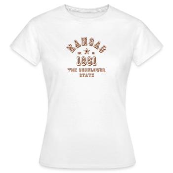 Kansas - T-shirt Femme - blanc - Devant - AI Model Female 172 dark (172cm)