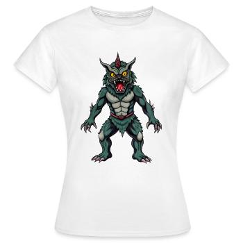 Bestialische Wut - Frauen T-Shirt - Weiß - Vorne - AI Model Female 172 dark (172cm)