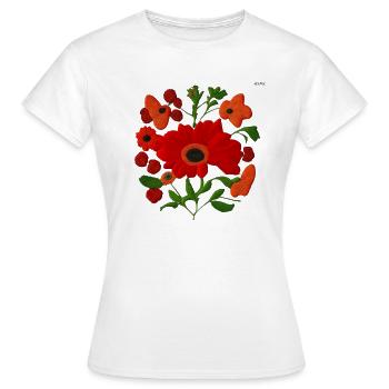 Folk art composition #30 - Women's T-Shirt - white - Front - AI Model Female 172 dark (172cm)