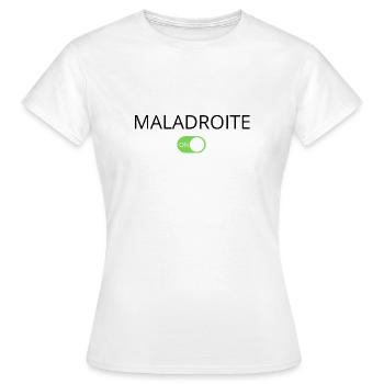 Maladroite mode - T-shirt Femme - blanc - Devant - AI Model Female 172 dark (172cm)
