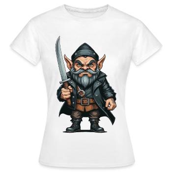 Petit nain maléfique - T-shirt Femme - blanc - Devant - AI Model Female 172 dark (172cm)