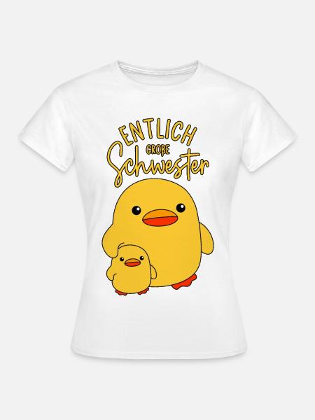 Enten Geschwister Endlich ENTlich Große Schwester - Frauen T-Shirt - Weiß