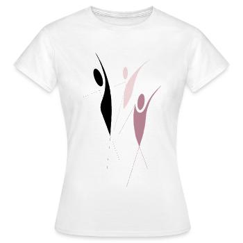 Freude der Bewegung - Frauen T-Shirt - Weiß - Vorne - AI Model Female 172 dark (172cm)
