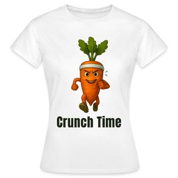 Crunch Time Karotte Held karikatur  - Frauen T-Shirt - Weiß - Vorne - AI Model Female 172 dark (172cm)