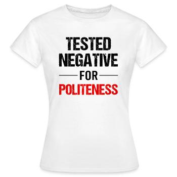 Politesse - élégance de caractère - T-shirt Femme - blanc - Devant - AI Model Female 172 dark (172cm)