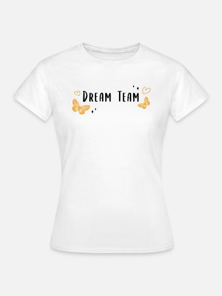 Dream Team Schmetterling Herz - Frauen T-Shirt - Weiß