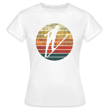 Abendflug des Skispringers - Frauen T-Shirt - Weiß - Vorne - AI Model Female 172 dark (172cm)